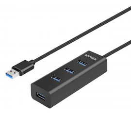 Hub Chia USB 4 Cổng Chuẩn 3.0 Unitek Y-3089 Tích Hơp Chức Năng Sạc – Hàng Nhập Khẩu