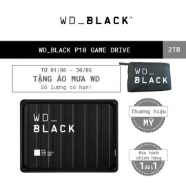 [Mã ELWDSD giảm 8% tối đa 300K] Ổ cứng HDD WD BLACK P10 Game Drive 2TB 2.5″, 3.2 (WDBA2W0020BBK-WESN)