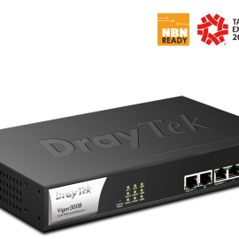 Quad-WAN Load Balancer Router chịu tải cao cho doanh nghiệp, khách sạn, phòng game DrayTek Vigor300B