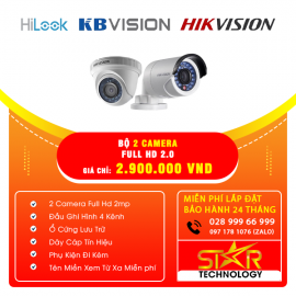 Trọn gói Bộ 2 Camera HIKVISION FULL HD 2.0MP