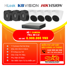 Trọn gói Bộ 7 Camera KBVISION FULL HD 2.0MP