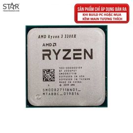 CPU AMD RYZEN 3 3300X (3.8GHz Up to 4.3GHz, AM4, 4 Cores 8 Threads) TRAY kèm Fan