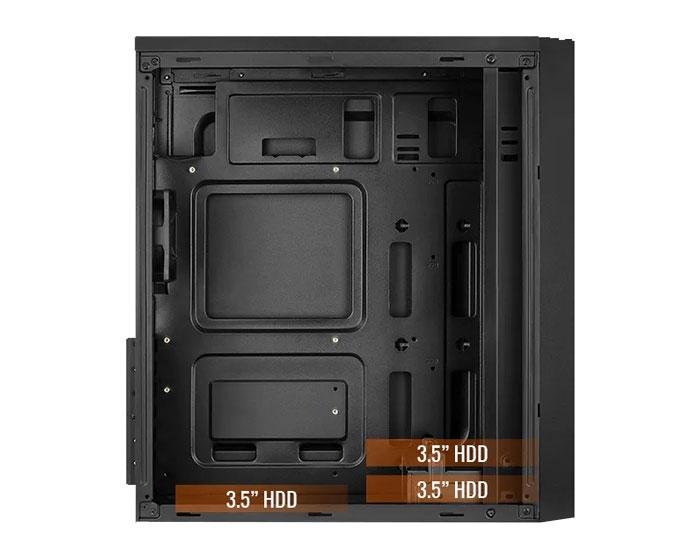 Hỗ trợ lắp ổ cứng : 3.5" HDD (x3)
