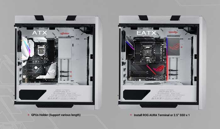 Thùng máy Case Asus ROG Strix Helios GX601 RGB White Edition Mid Tower