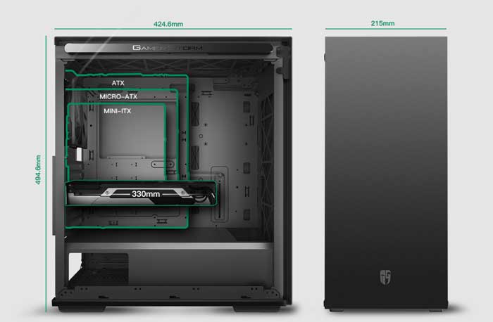 Case Deepcool MACUBE 310P BK