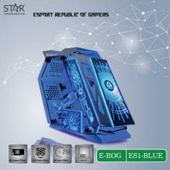 Thùng máy Case VSP ESPORT ROG ES1 Gaming (No Fan) (Xanh Dương)