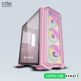 Thùng máy Case VSP Gaming HA01 Pink (No Fan)