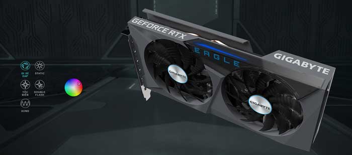 VGA Gigabyte RTX 3060Ti 8G GDDR6 EAGLE OC