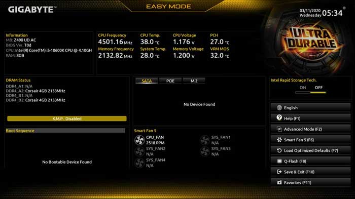 Mainboard Gigabyte Z590 UD