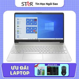 Laptop HP 15s-fq2602TU (4B6D3PA): I5 1135G7, Intel Iris Xe Graphics, Ram 8G, SSD NVMe 256G, Win10, 15.6”HD (Bạc)