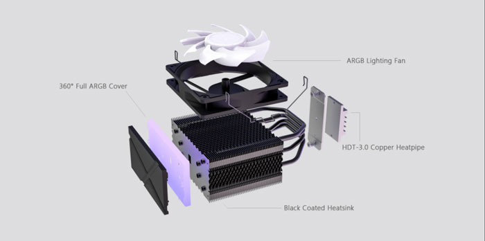 Tản Nhiệt CPU ID-Cooling SE-234 ARGB Air Cooling