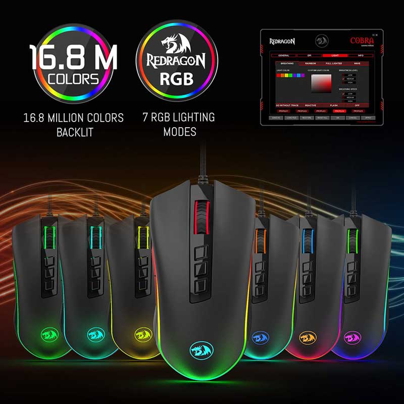 Chuột Redragon M711-1 Cobra Battleground RGB Gaming