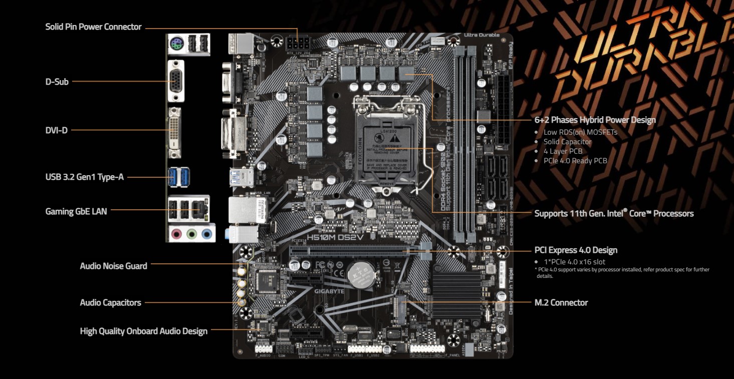mainboardgigabyteh510m-ds2v-1 Mainboard Gigabyte H510M-DS2V