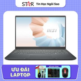 Laptop MSI Modern 14 B10MW-635VN: i3-10110U, Intel UHD Graphics, Ram 8G, SSD NVMe 256G, Win10, Led Keyboard, 14.0”FHD IPS (Carbon Gray)