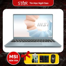 Laptop MSI Modern 14 B11MO-294VN: i7 1165G7, Intel Iris Xe Graphics, Ram 8G, SSD  NVMe 512G, Win10, Led Keyboard, 14.0”FHD IPS (Bluestone)