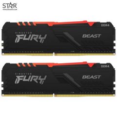 Ram DDR4 Kingston 16G/3200 HyperX Fury Beast RGB (2x 8GB) (KF432C16BBAK2/16)