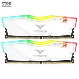 Ram DDR4 Team 16G/3200 T-FORCE Delta RGB (2x 8GB) (TF4D416G3200HC16CDC01) (Trắng)