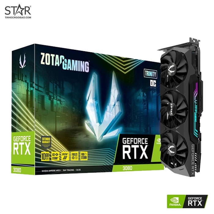 VGA Zotac RTX 3080 10G GDDR6X Gaming Trinity OC (ZT-A30800J-10P) VGA Zotac RTX 3080 10G GDDR6X Gaming Trinity OC (ZT-A30800J-10P)