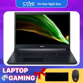 Laptop Acer Aspire 7 A715-42G-R4ST: AMD R5-5500U, GTX 1650 4G, Ram 8G, SSD NVMe 256G, Win10, Led Keyboard, 15.6”FHD IPS (Đen)