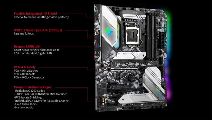 Mainboard Asrock Z490 Steel Legend (Z490 Steel Legend)