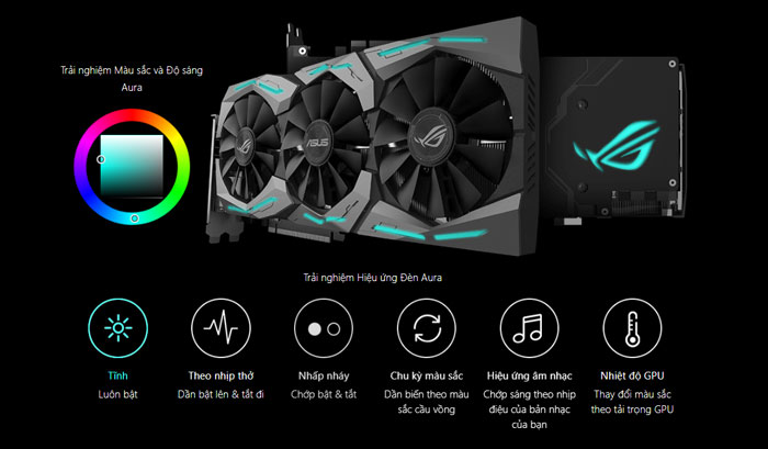 VGA Radeon RX580 8G GDDR5 Asus ROG Strix Gaming OC (ROG-STRIX-RX580-O8G-GAMING)