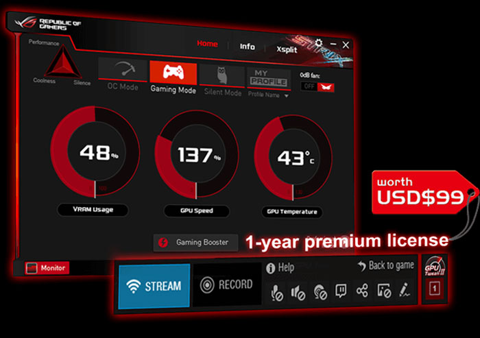 VGA Radeon RX580 8G GDDR5 Asus ROG Strix Gaming OC (ROG-STRIX-RX580-O8G-GAMING)