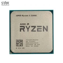 CPU AMD RYZEN 3 2200G (3.5GHz Up to 3.7GHz, AM4, 4 Cores 4 Threads) TRAY