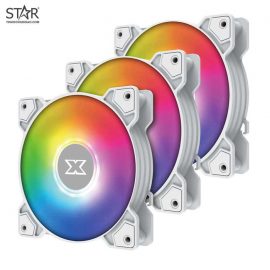 Fan Case Xigmatek Galaxy III Starz X20A Arctic White ARGB (EN46782) Pack 3 Fan