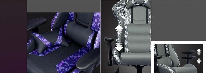 Ghế Gaming Cooler Master Caliber R1S Camo (CMI-GCR1S-PRC) (Tím)