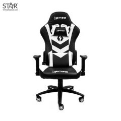 Ghế Gaming Lightning A-LN002 Chân Xoay (Trắng)