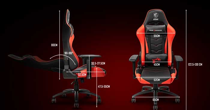 Ghế Gaming MSI MAG CH120 (Đen Đỏ)