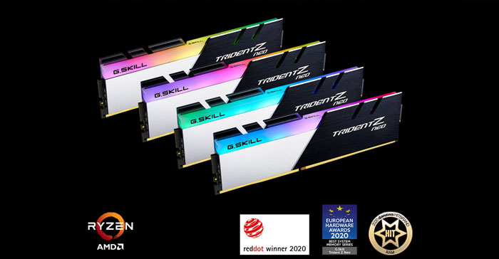 Ram DDR4 Gskill 16G/3600 Trident Z NEO RGB (F4-3600C18D-16GTZN) (2x 8GB)