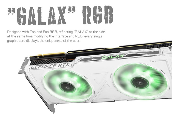 VGA Galax RTX 2080 8G GDDR6 White 1-Click OC (GeForce® RTX 2080 White (1-Click OC))