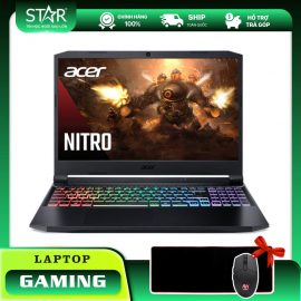 Laptop Acer Nitro 5 AN515-45-R3SM (N20C1_NH.QBMSV.005): AMD R5-5600H, GTX 1650 4G, Ram 8G, SSD NVMe 512G, Win10, RGB Keyboard, 15.6”FHD IPS 144Hz (Đen)