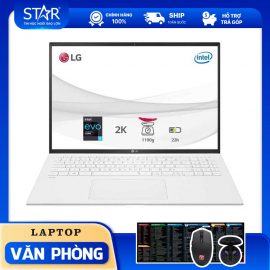 Laptop LG Gram (2021) 16ZD90P-G.AX54A5: I5 1135G7, Intel Iris Xe Graphics, Ram 8G, SSD NVMe 512G, FingerPrint, Led Keyboard, DOS, 16.0”WQXGA IPS (Snow White)