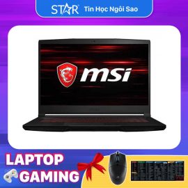 Laptop MSI GF65 Thin 10SDR-623VN: i5 10300H, Ram 8G, SSD M.2 NVMe 512G, GTX 1660Ti 6G, Win10, Led Keyboard, 15.6”FHD IPS 144Hz (Đen)