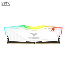 Ram DDR4 TeamGroup 16G/3200 T-Force Delta RGB (1x 16GB) (TF4D416G3200HC16FBK) (Trắng)