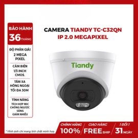 Camera TIANDY TC-C320N IP Dome Hồng Ngoại 2.0 MP (I3/E/Y/2.8mm)