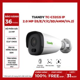 Camera TIANDY TC-C32GS IP Hồng Ngoại 2.0 MP (I5/E/Y/C/SD/4mm/V4.2)