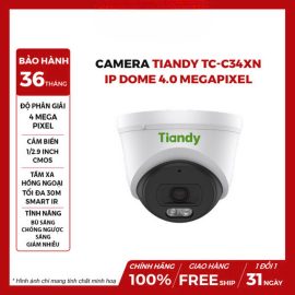 Camera TIANDY TC-C34XN IP Dome Hồng Ngoại 4.0 Megapixel (I3W/E/Y/2.8mm/V4.2)