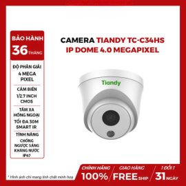 Camera TIANDY TC-C34HS IP Dome Hồng Ngoại 4.0 MP (I3/E/Y/C/SD/2.8mm/V4.2)