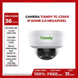 Camera TIANDY TC-C35KS IP Dome Hồng Ngoại 5.0 MP (I3/E/Y/S/2.8mm/V5.0)